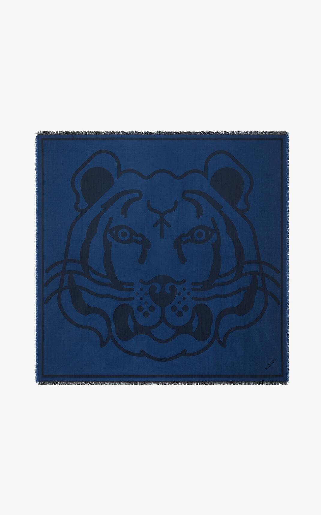 Bandana Kenzo K Tiger wool Feminino - Azul Marinho Azuis | 496ZPJLYC